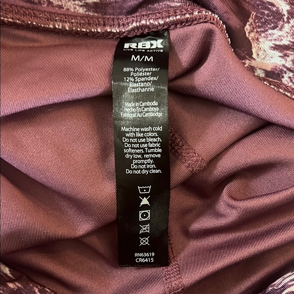 RBX Asymmetrical Purple Pink Leggings - Picture 2 of 6